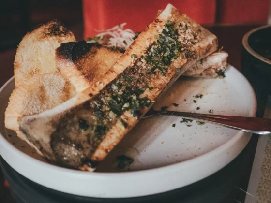 image of fish and bread in a bowl