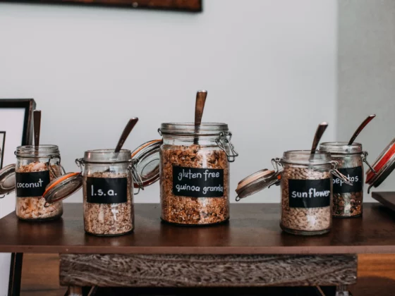 image of jars with labels on