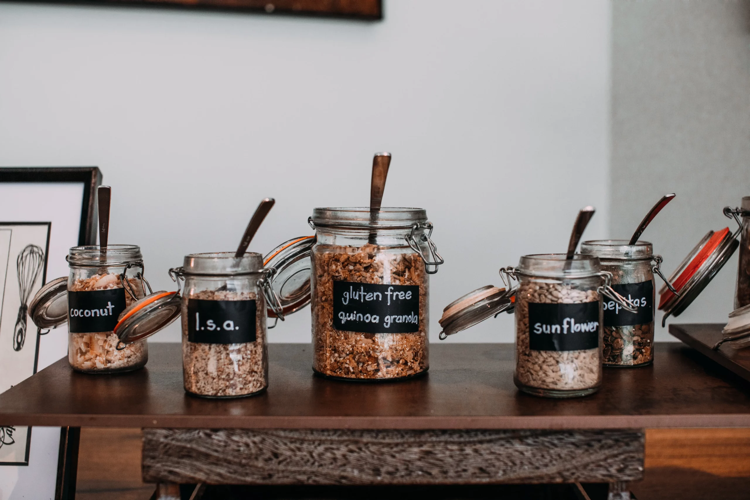 image of jars with labels on