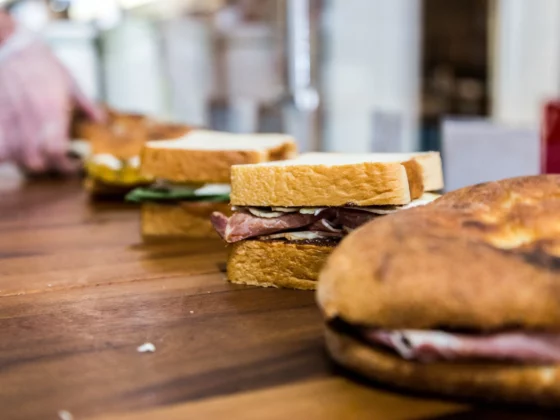 image of sandwiches on a sideboard