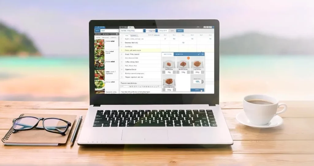 nutritics on a laptop