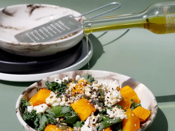 image of food having oil poured on it