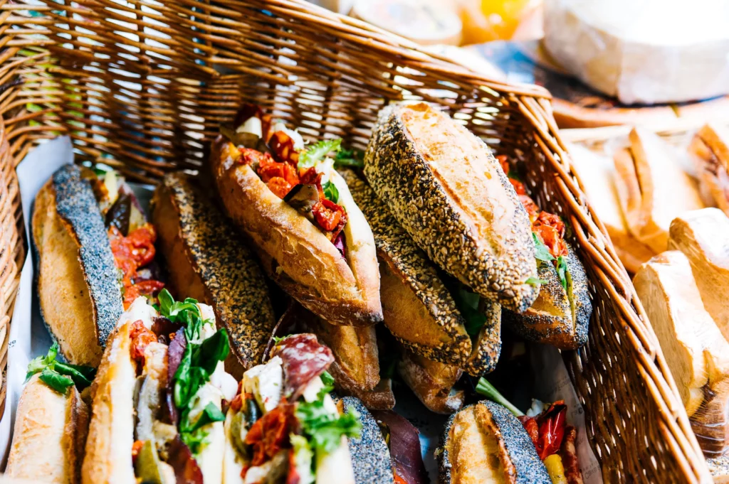 sandwiches in a basket